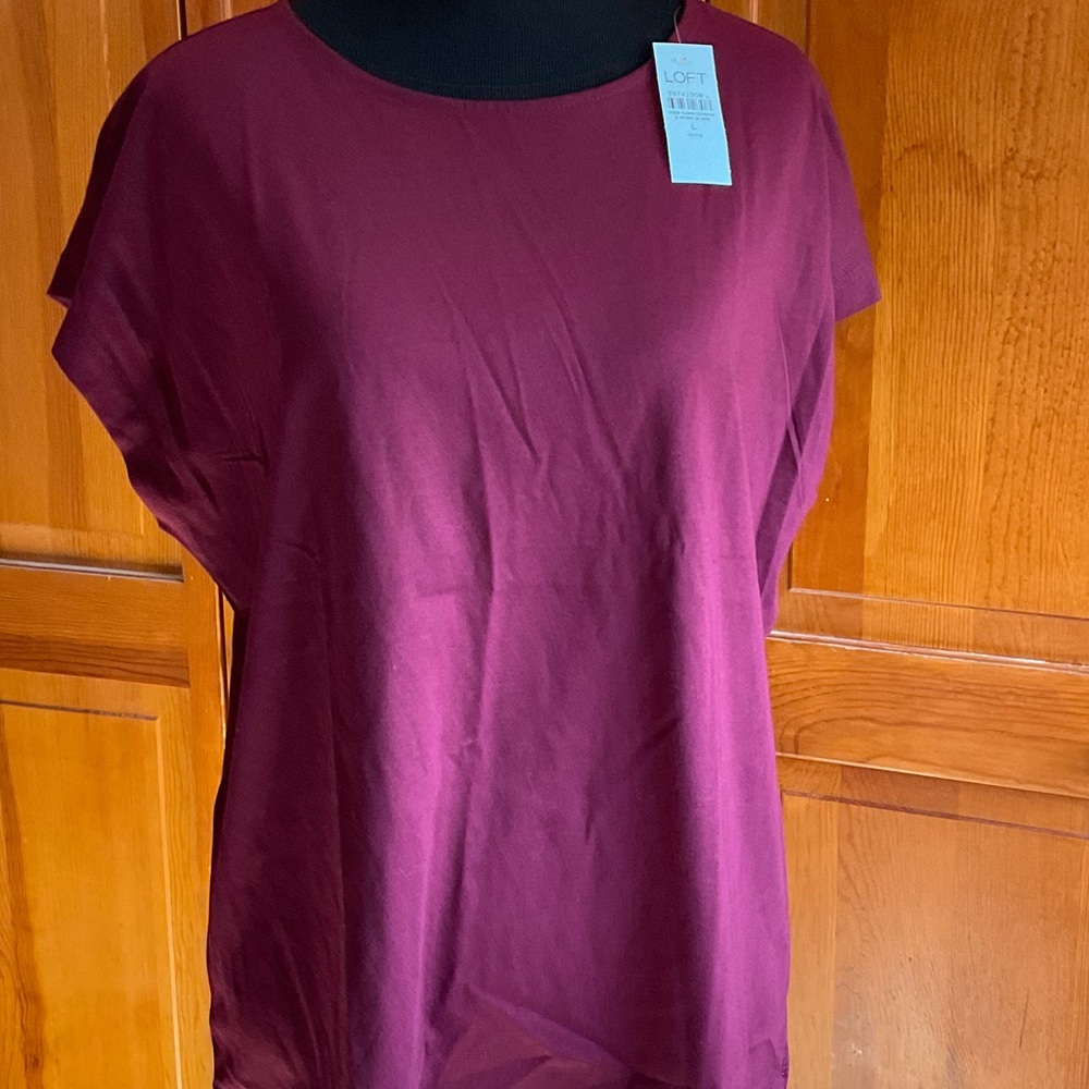 LOFT Women's Rich Burgundy Blouse